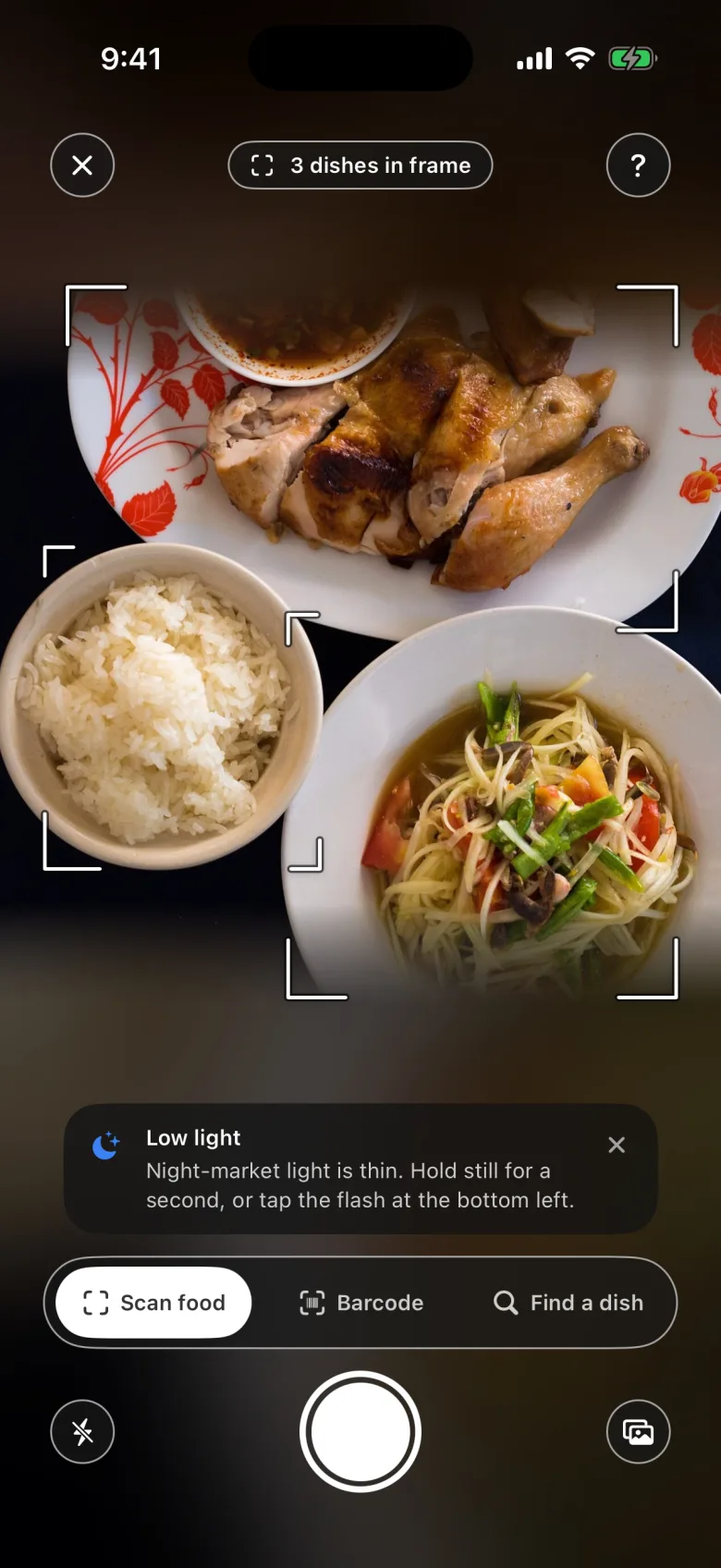 Calkub's food scanner